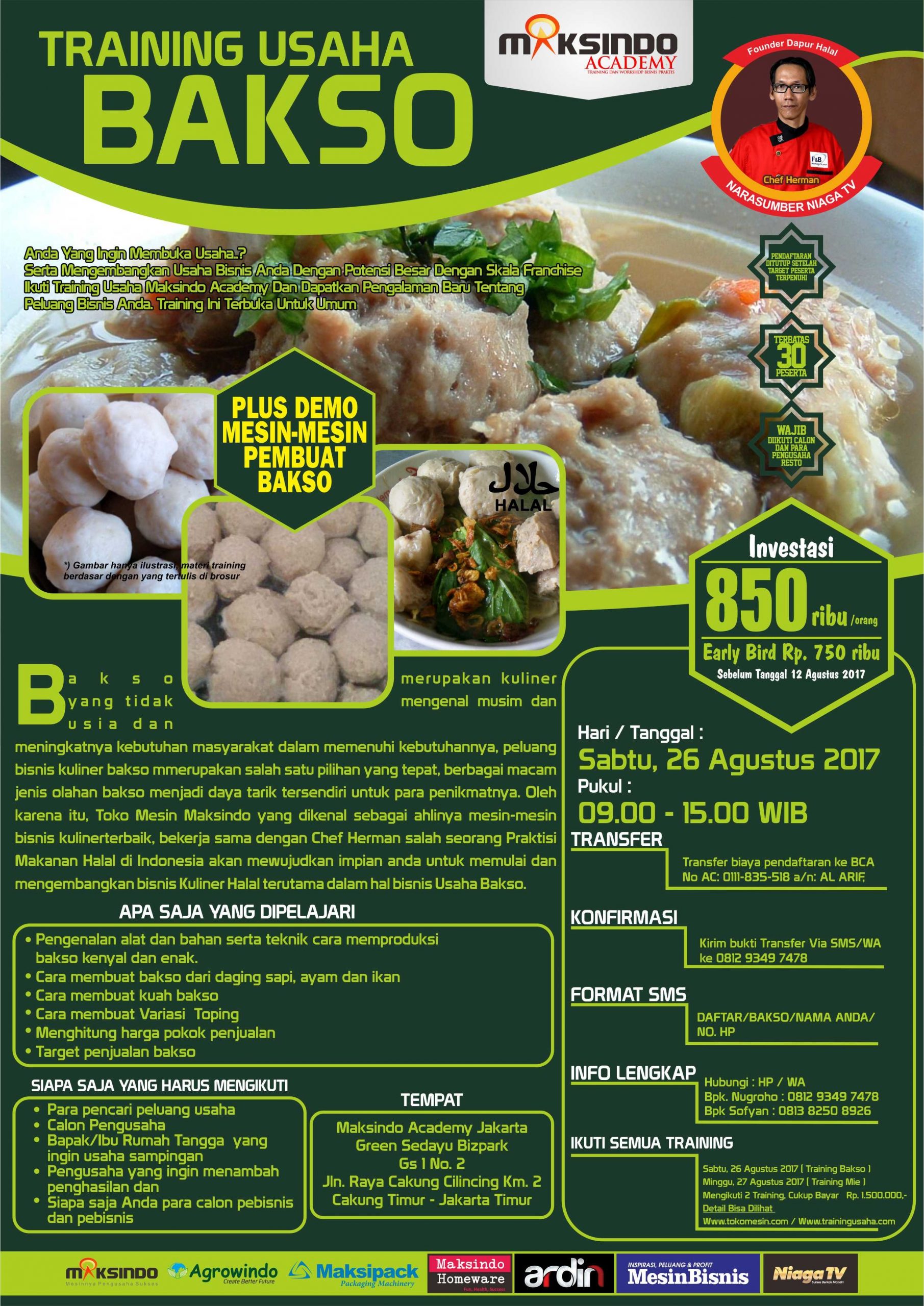 Training Usaha Bakso, 2 September 2017