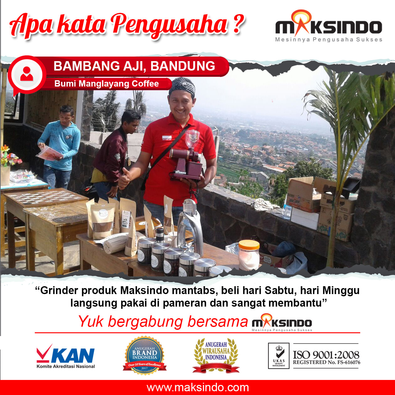 Bumi Manglayang Coffee : Grinder Produk Maksindo Mantabs