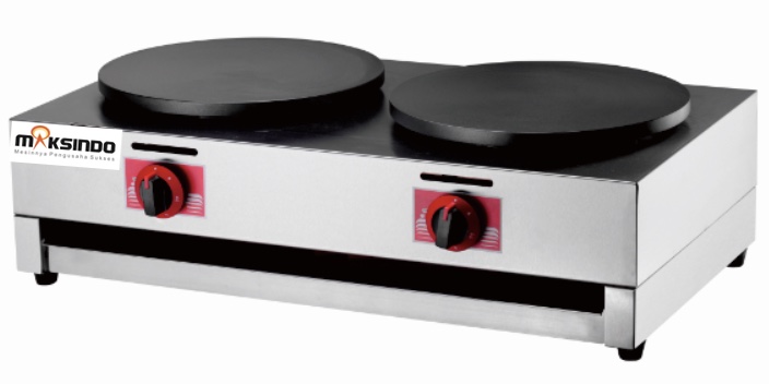 Jual Mesin Crepes Gas Double Pan (DE8Ax2) di Bogor