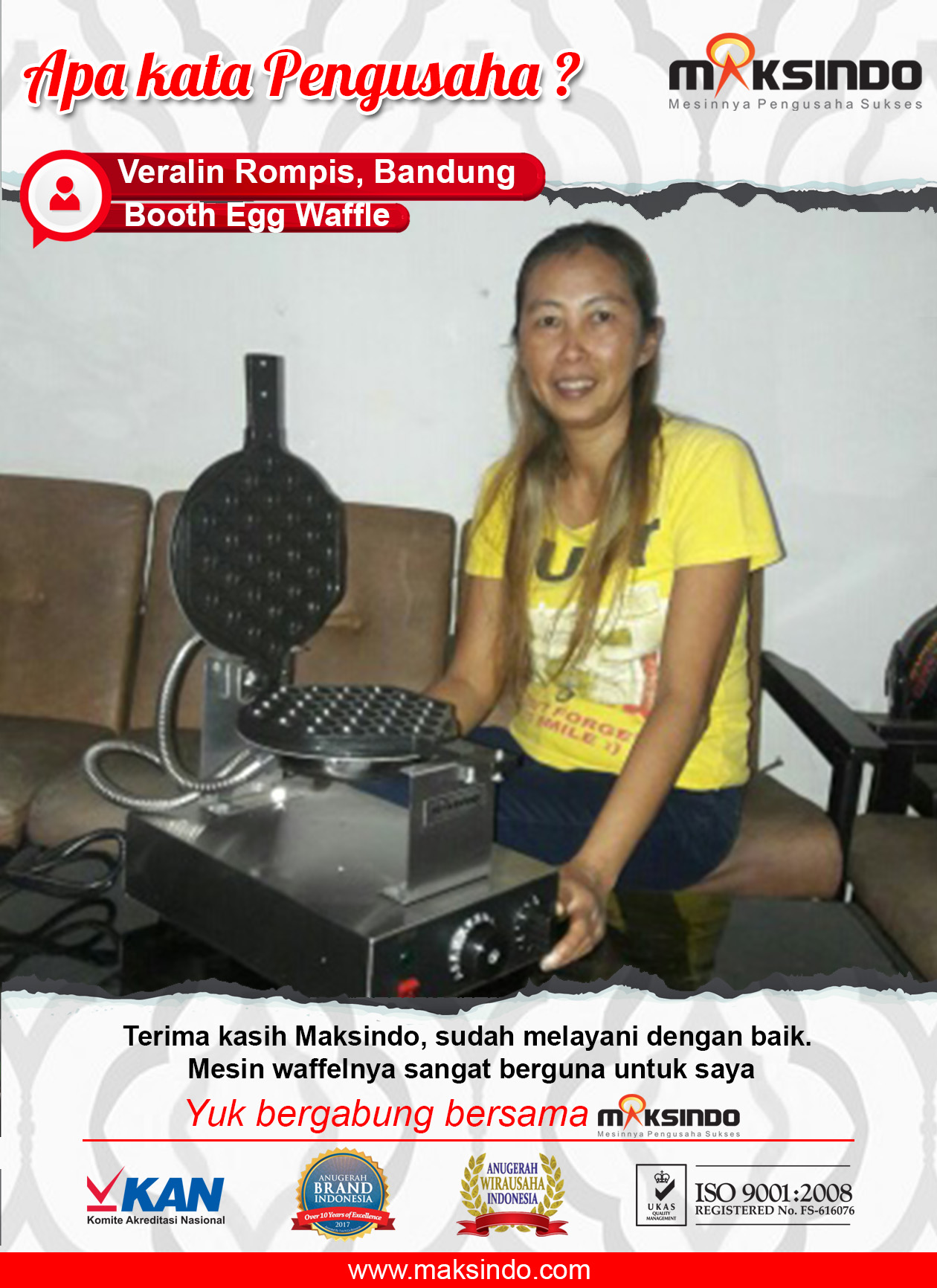 Booth Egg Waffle : Usaha Saya Lebih Lancar Berkat Mesin Egg Waffle Maksindo
