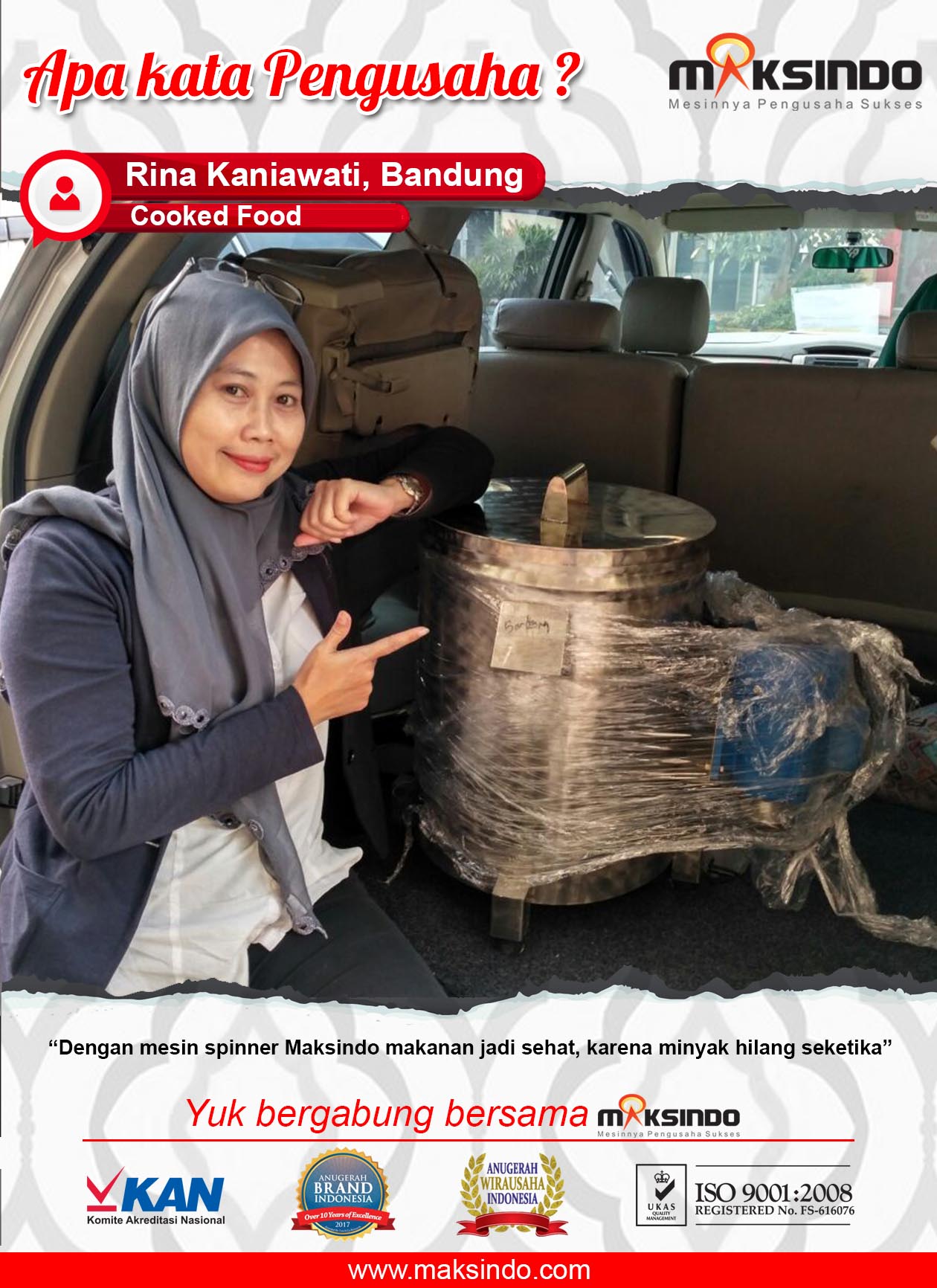 Cooked Food : Mesin Spiner Maksindo Menjadikan Makanan Lebih Sehat