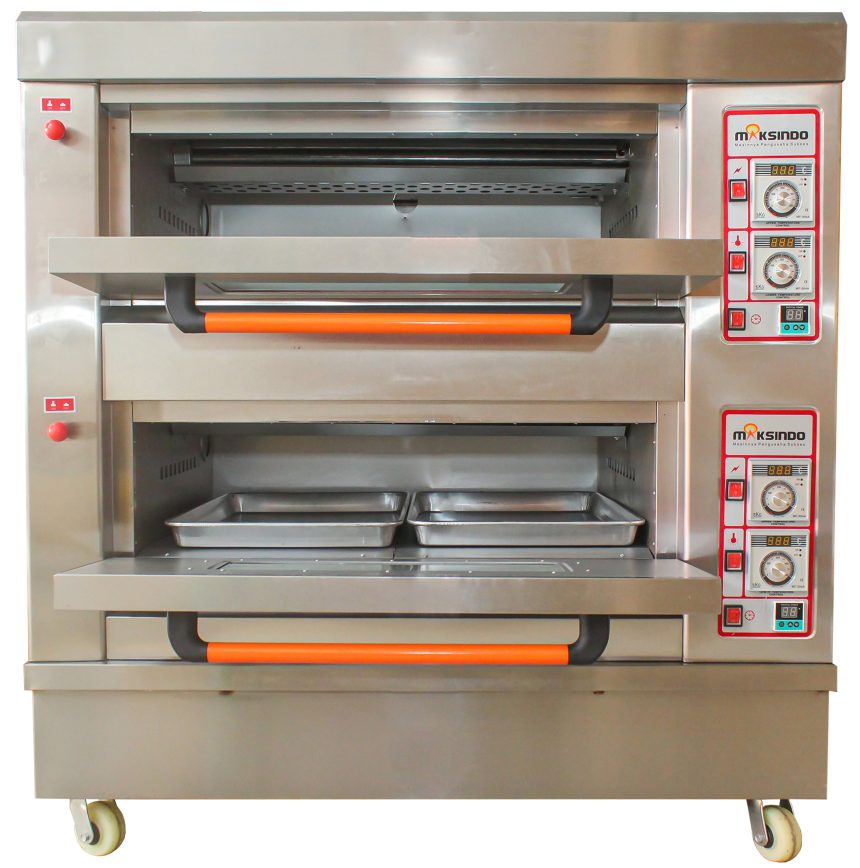 Jual Mesin Oven Roti Gas 2 Rak 4 Loyang (GO24) di Bogor