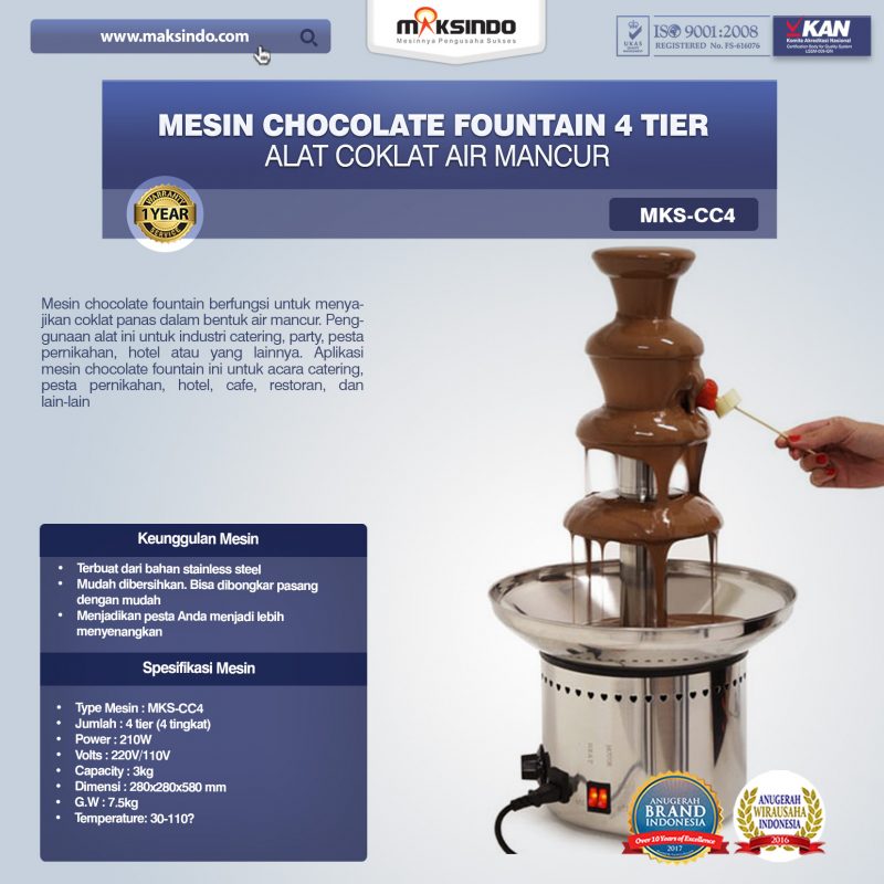 Jual Jual Mesin Chocolate Fountain 4 Tier (MKS-CC4) di Bogor