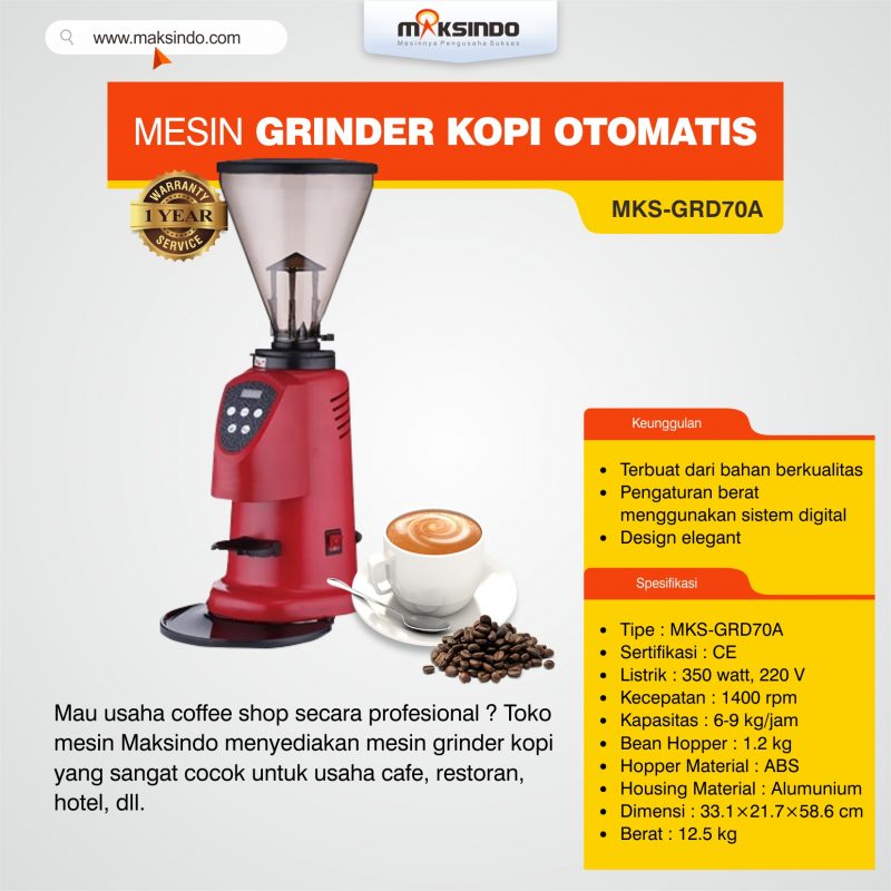 Jual Mesin Grinder Kopi Otomatis – MKS-GRD70A di Bogor