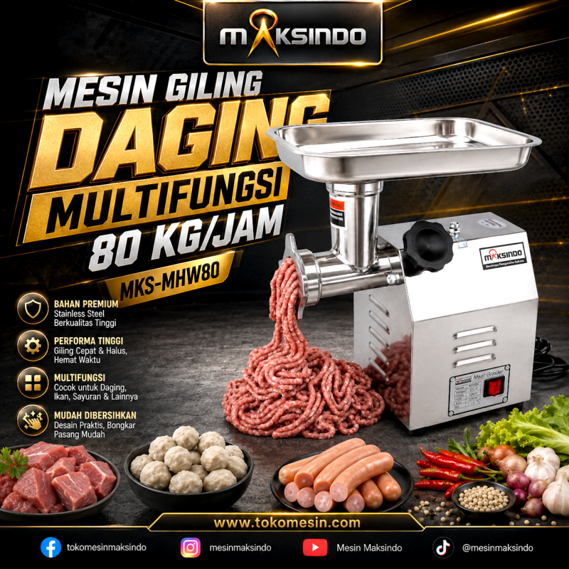Jual Mesin Giling Daging MKS-MHW80 di Bogor