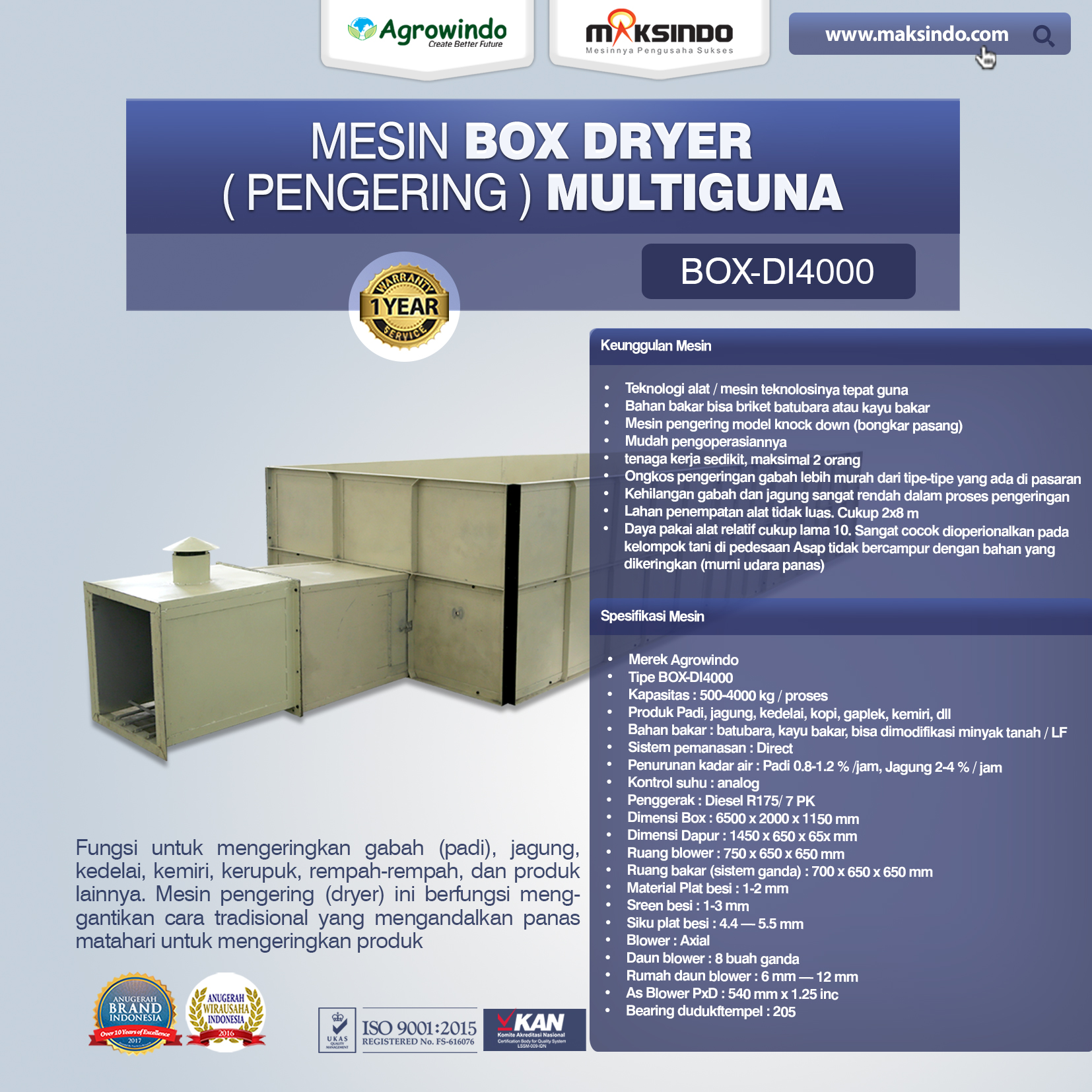 Jual Mesin Box Dryer Multiguna di Bogor