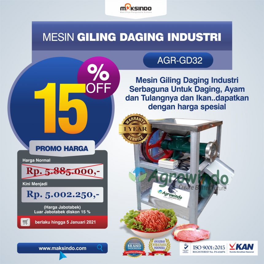 Jual Mesin Giling Daging Industri (AGR-GD32) di Bogor
