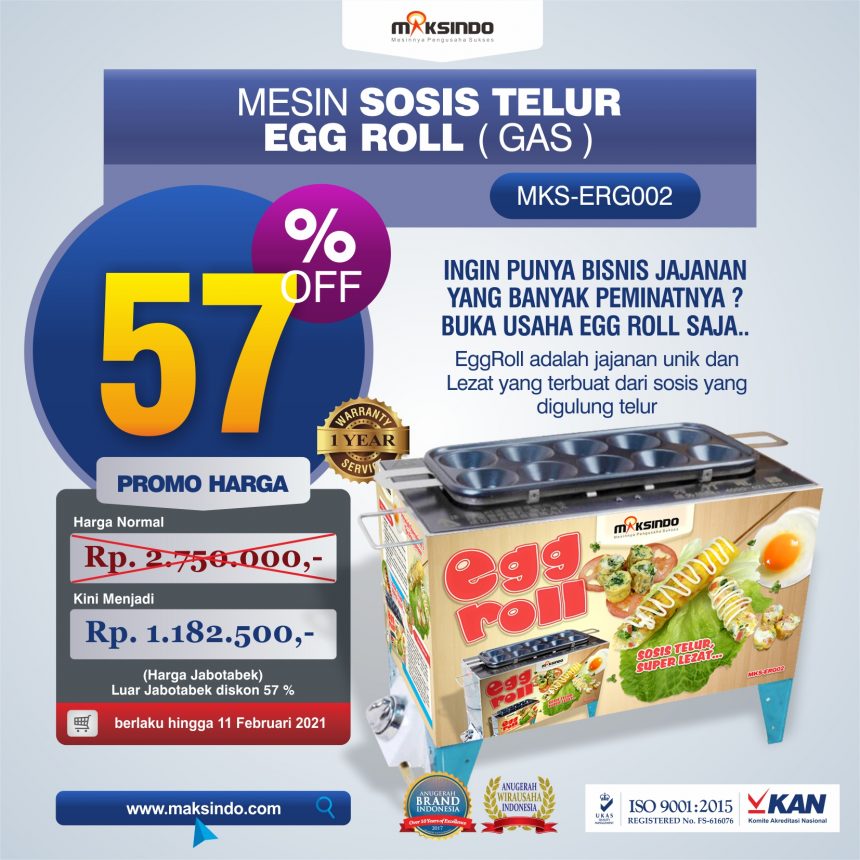 Jual Mesin Pembuat Egg Roll (Gas) MKS-ERG002 di Bogor