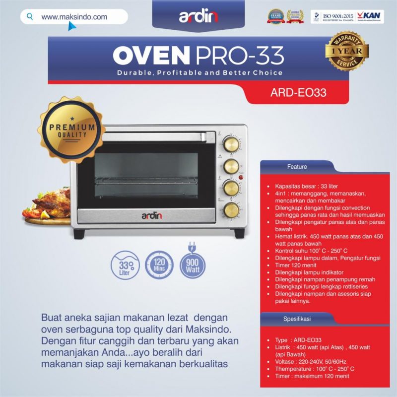 Jual Oven Listrik (Oven Pro-33) di Bogor