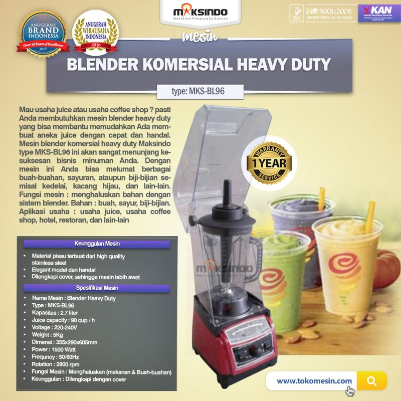Jual Mesin Blender Komersial Heavy Duty (BL96) di Bogor